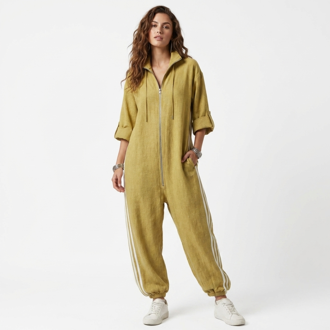 Larissa - Prugasti kombinezon, sportski stil