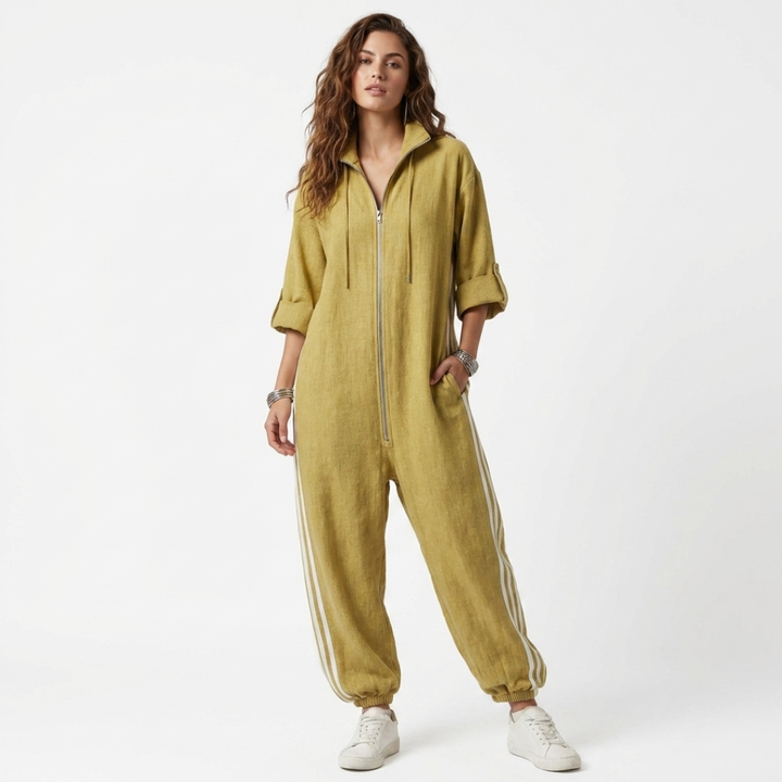 Larissa - Prugasti kombinezon, sportski stil