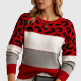 Phaedra - Pulover s leopard uzorkom i mekom teksturom