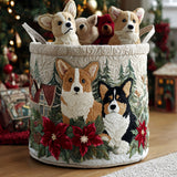 Božićna Corgi Radost Kvadratna Košara za Rublje NCU0DV1135
