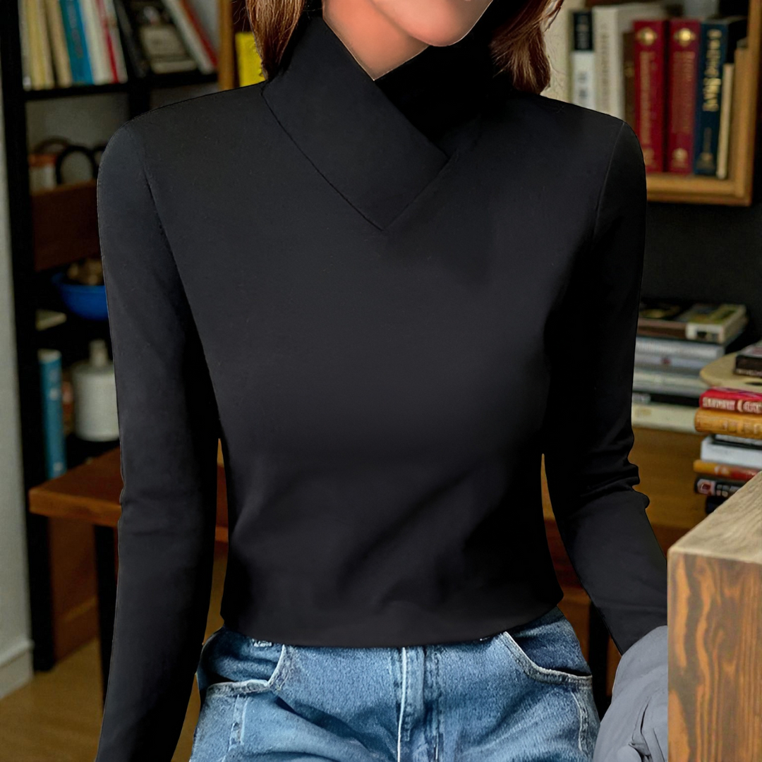 Dimitra - Elegantni džemper s visokim ovratnikom