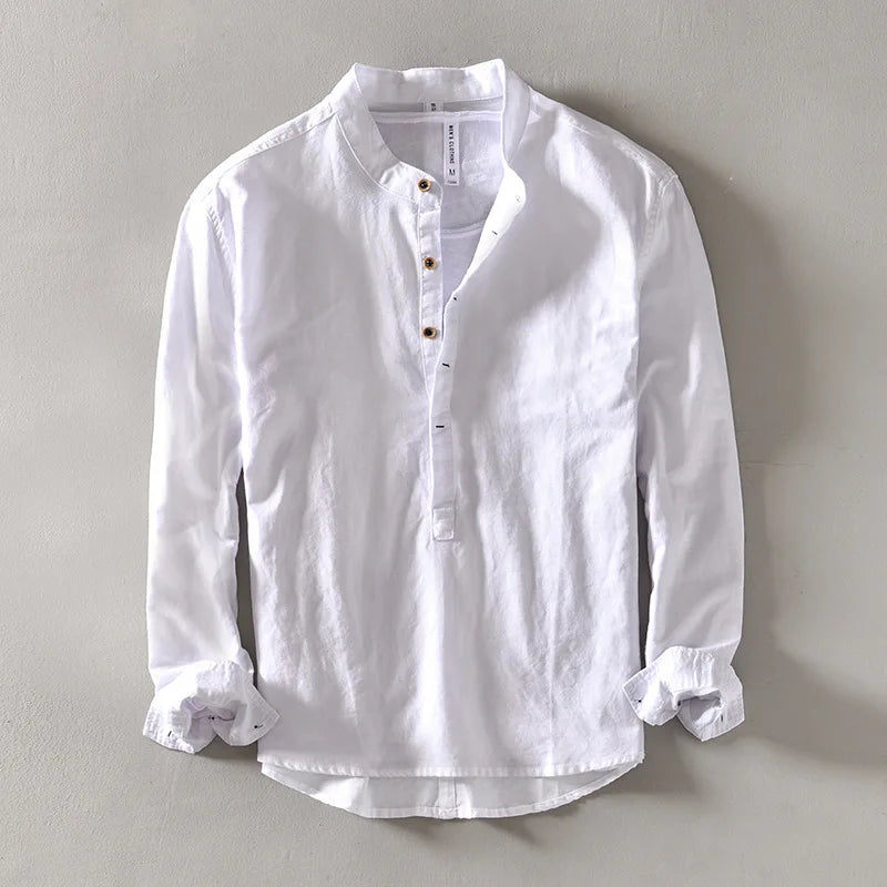 CALLUM LINEN MANDARIN KOŠULJA