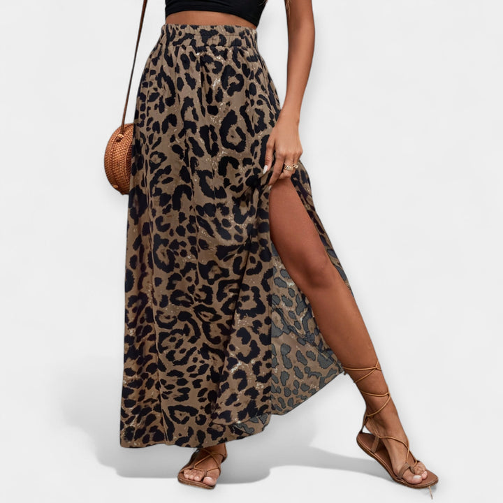 Midiskirt s uzorkom leoparda