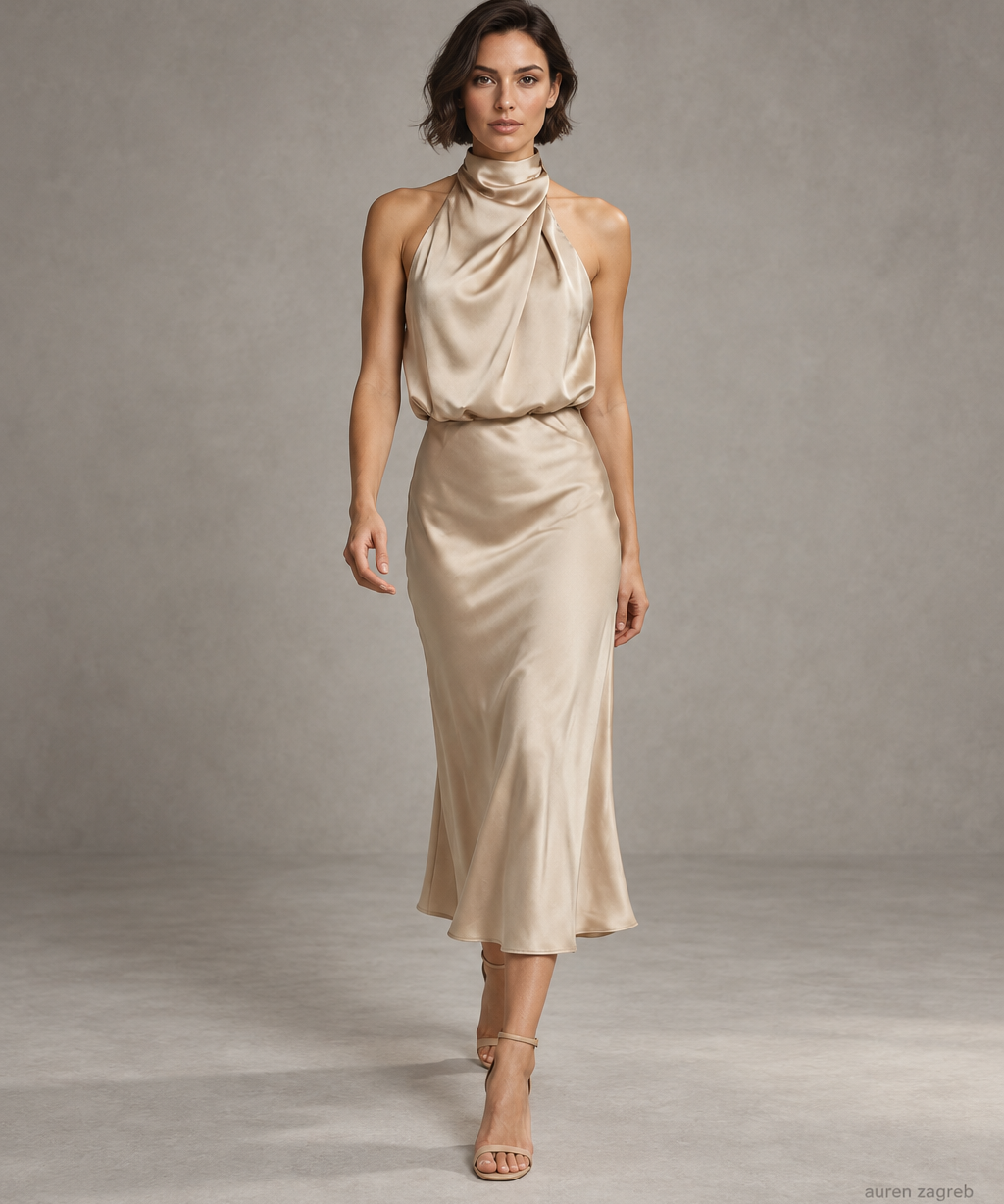 Luzia - Elegantna satenska haljina
