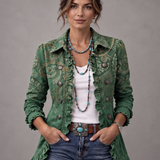 Cosima | Boho paisley jakna s volanima
