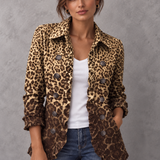 Ilaria | Leopard jakna s volanima