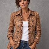 Noemi | Vintage cvjetna boho jakna s volanima