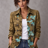 Bianca | Vintage boho cvjetna jakna s volanima