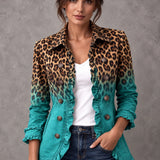 Beatrice | Leopard print blazer s volanima