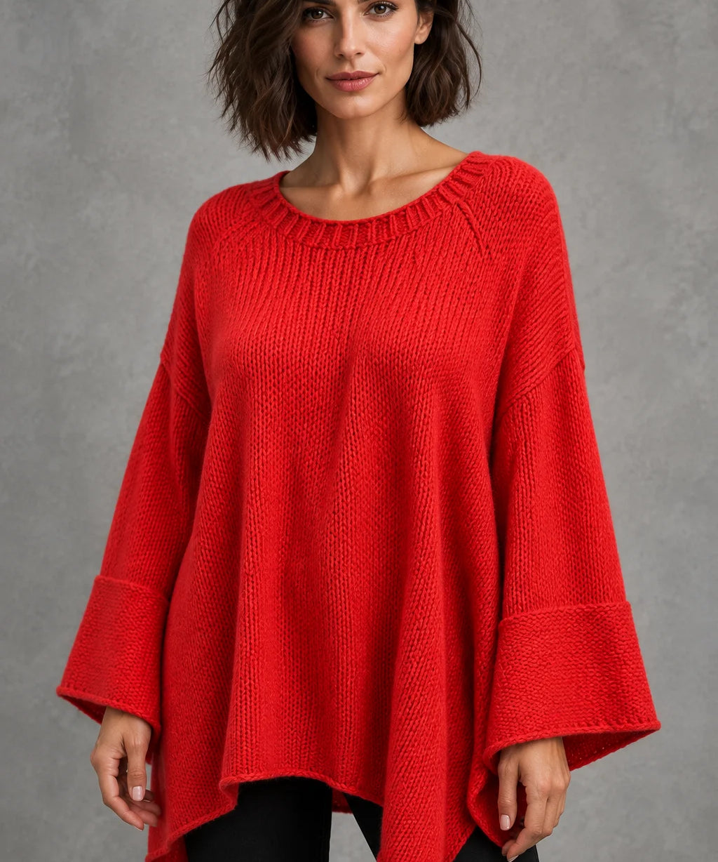 Izabel - Elegantni ženski pulover s okruglim izrezom