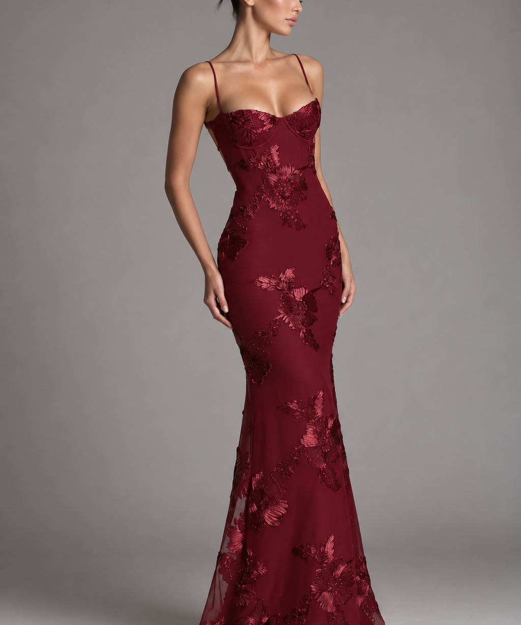 Giorgina — Ball gown s cvjetnim vezom i korzet strukom