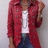 Gaia | Boho jakna s paisley uzorkom i volanima