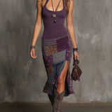Selena | Boho Patchwork Haljina s Naramenicama