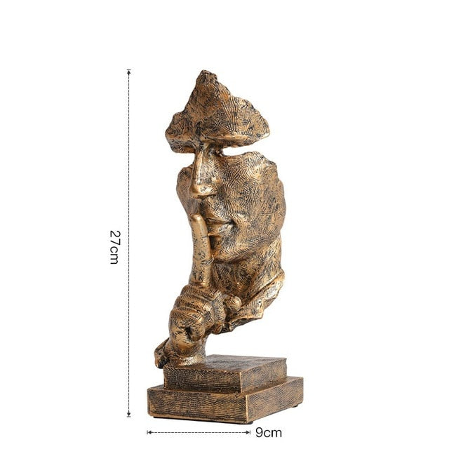Maska skulptura "Tišina je zlatna"